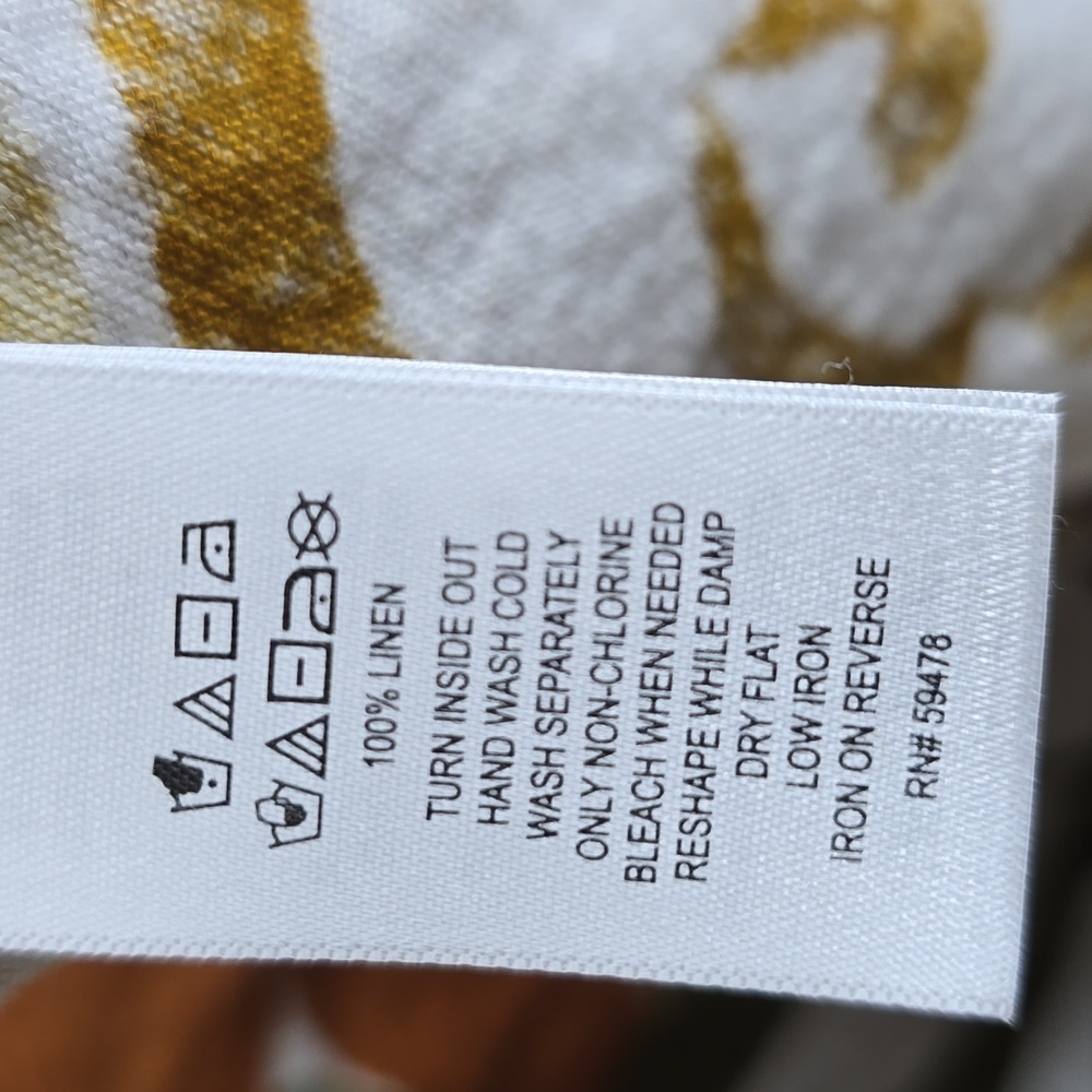Rachel Zoe 100% Linen Tropical Blouse Size 3X - Picture 7 of 7